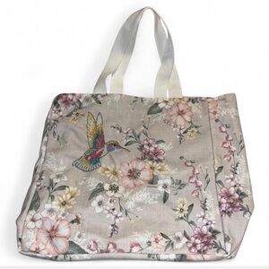 Floral Hummingbird Tote Bag